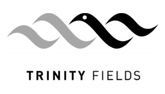 Black & White Trinity Fields Logo