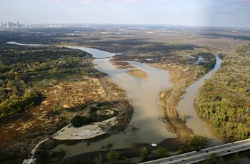 Aerial view of Wetland Cell-G