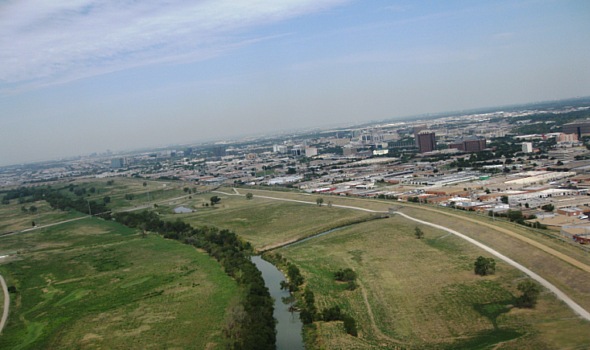 Aerial view of Stemmons Bus District