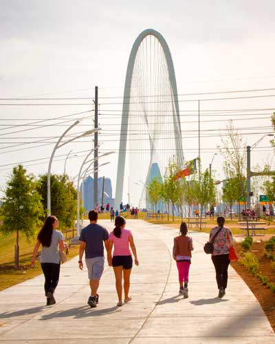 West Dallas Gateway offers parking for 75 vehicles and a plaza-style connection to Trinity Groves.